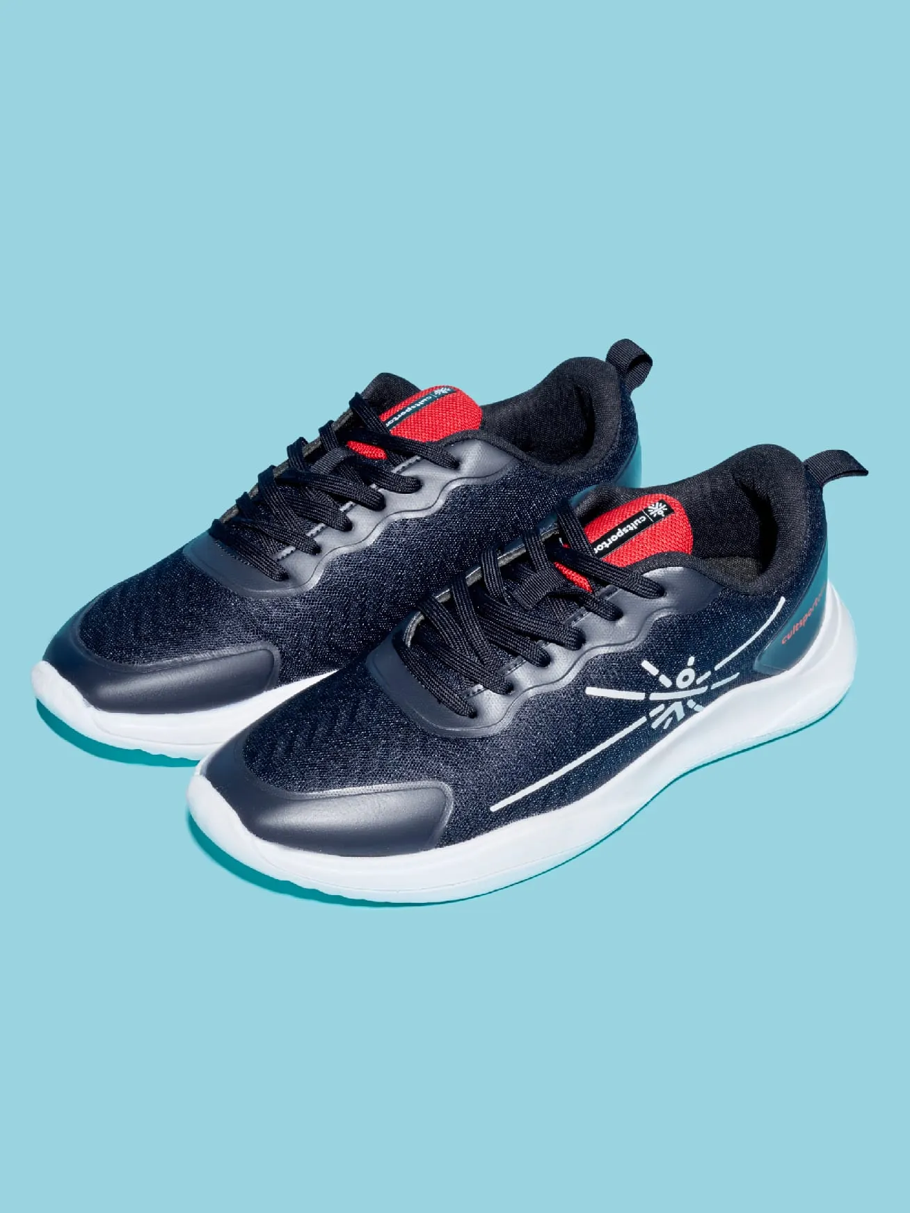 Lope Men Running Shoes - Navy Blue/Red