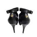 Louis Vuitton Leather Ankle Strap Peep Toe Stiletto