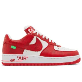 Louis Vuitton Nike Air Force 1 Low by Virgil Abloh White Red self - improvement