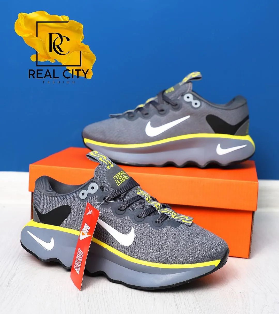 Breath Fresh Pressure Relief Grooves Nike Motiva Zoom Grey/Yellow