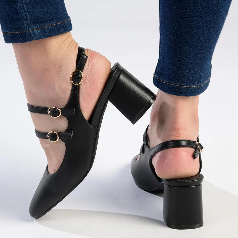 Madison Ivanna Block Heel - Black