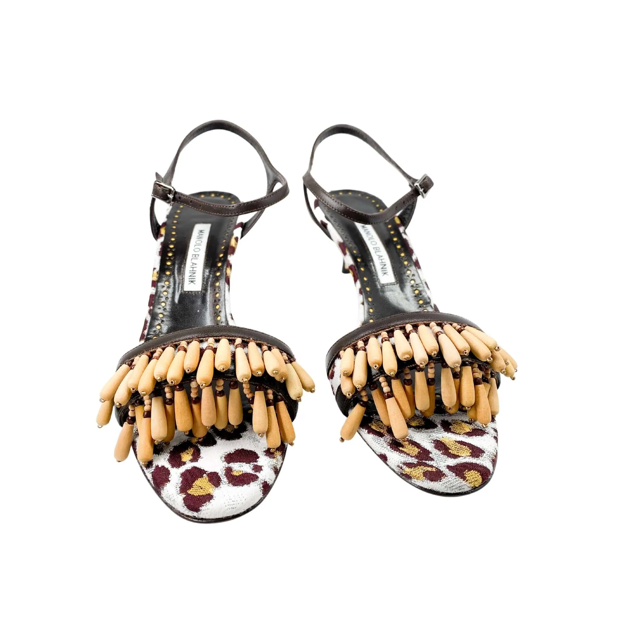 Manolo Blahnik Kitten Heel Sandals - Rimov 50