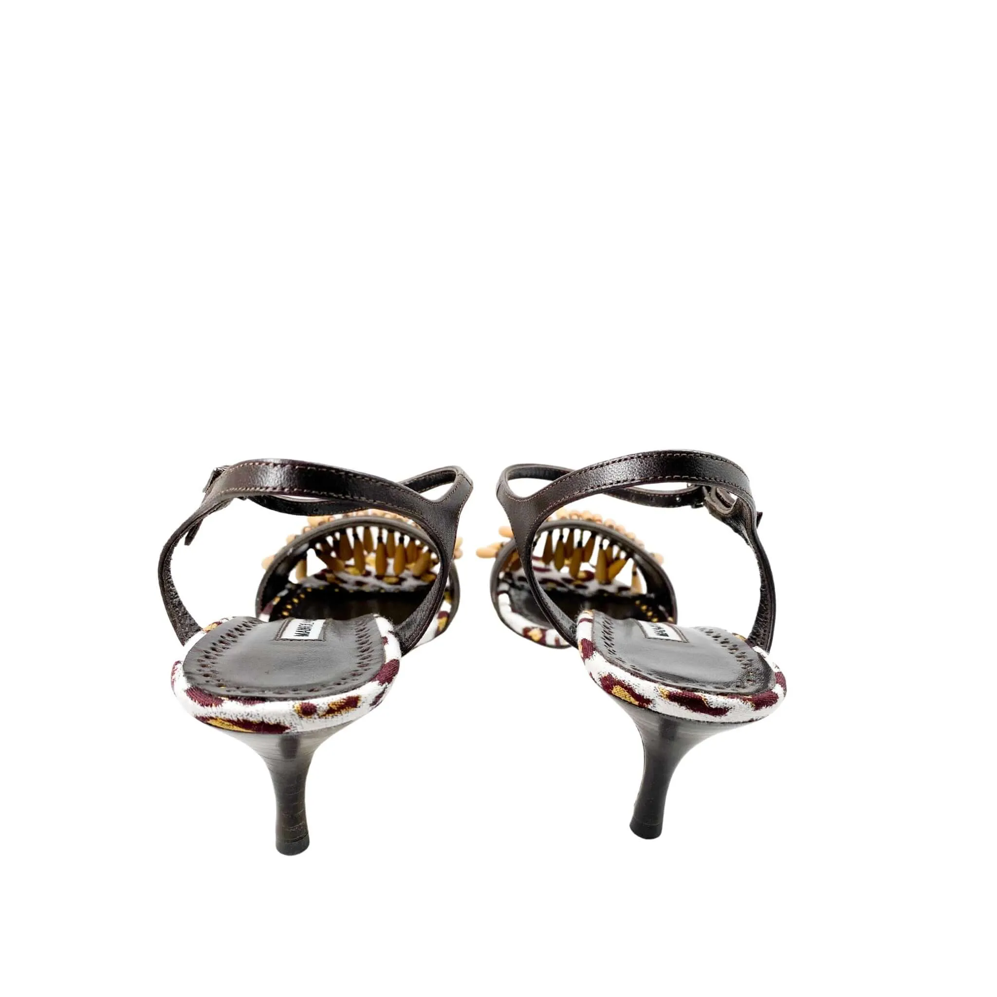 Manolo Blahnik Kitten Heel Sandals - Rimov 50