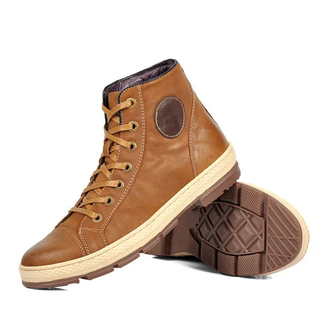 Martin Men Boots Leather Lace-Up