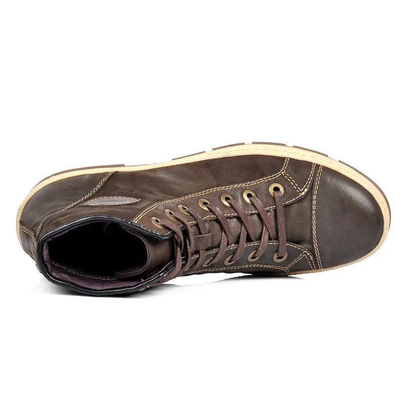 Martin Men Boots Leather Lace-Up