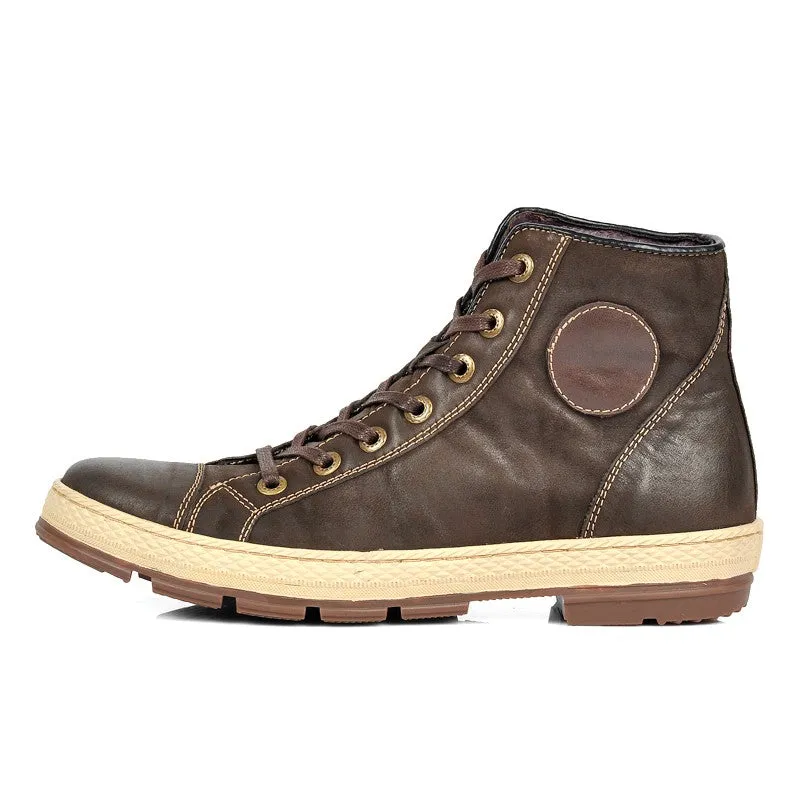 Martin Men Boots Leather Lace-Up