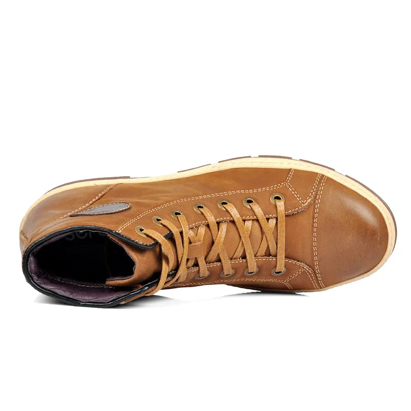 Martin Men Boots Leather Lace-Up