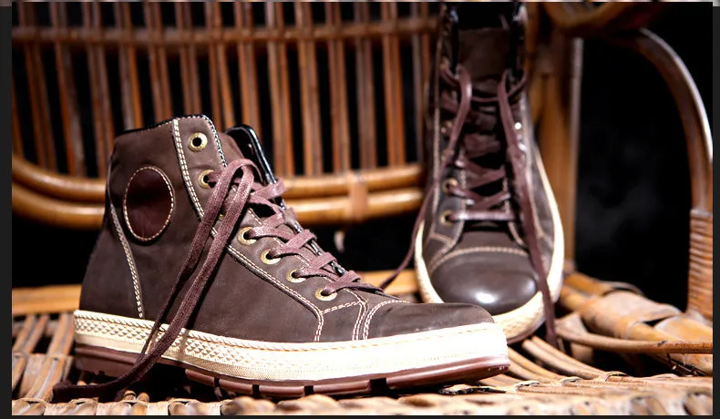 Martin Men Boots Leather Lace-Up