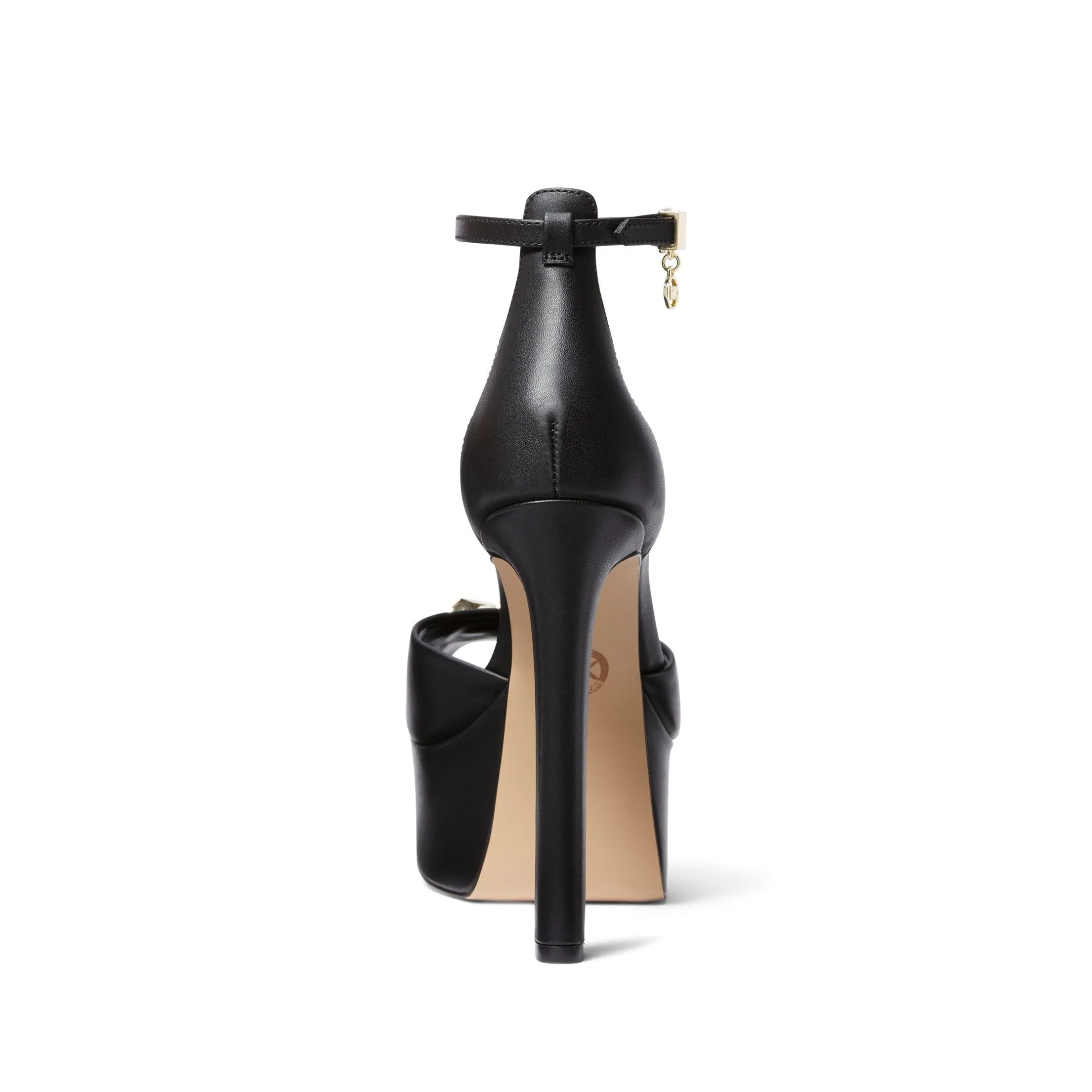 Martina Leather Peep-Toe Platform Pump