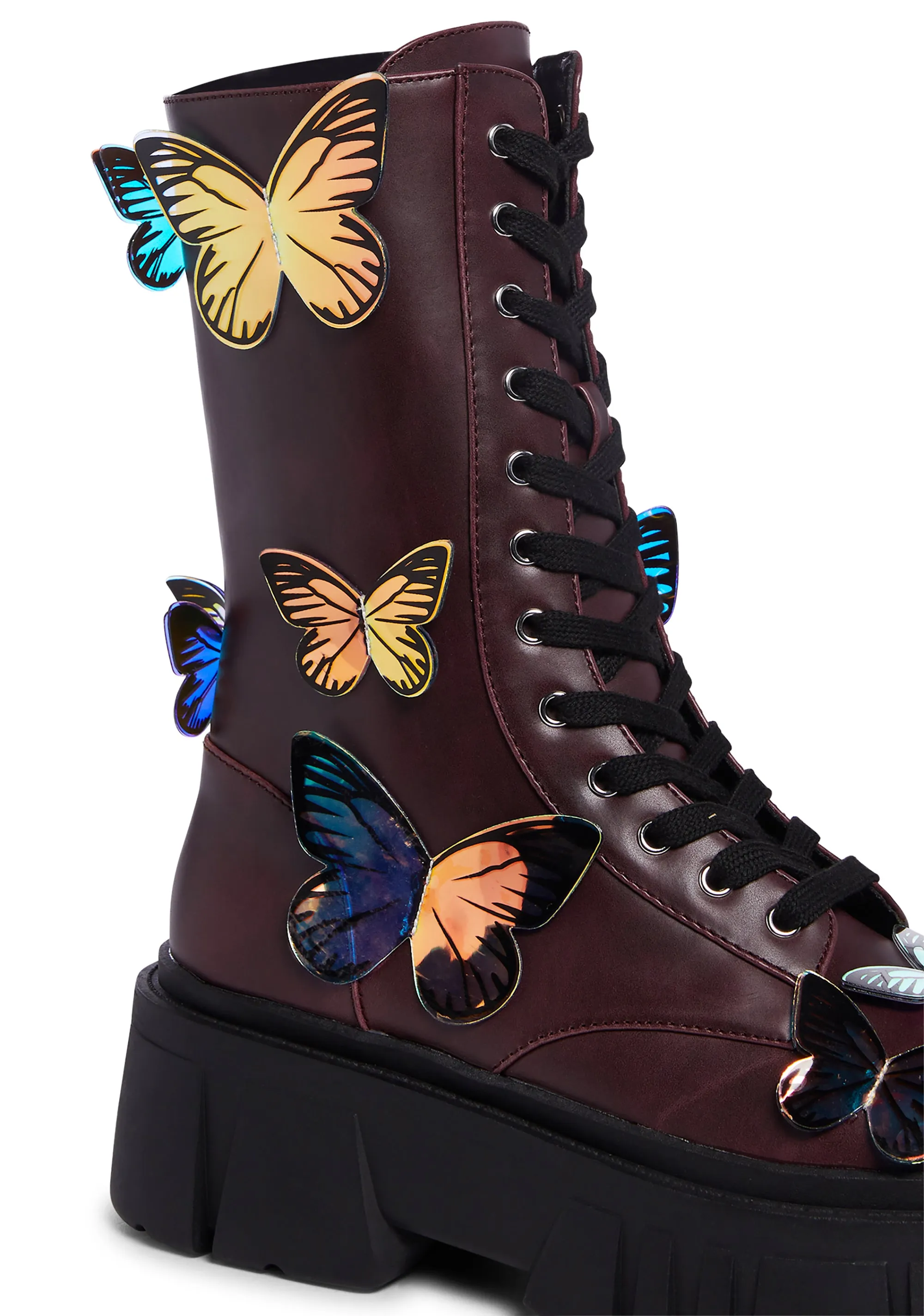 Mauve Endless Dreaming Butterfly Boots