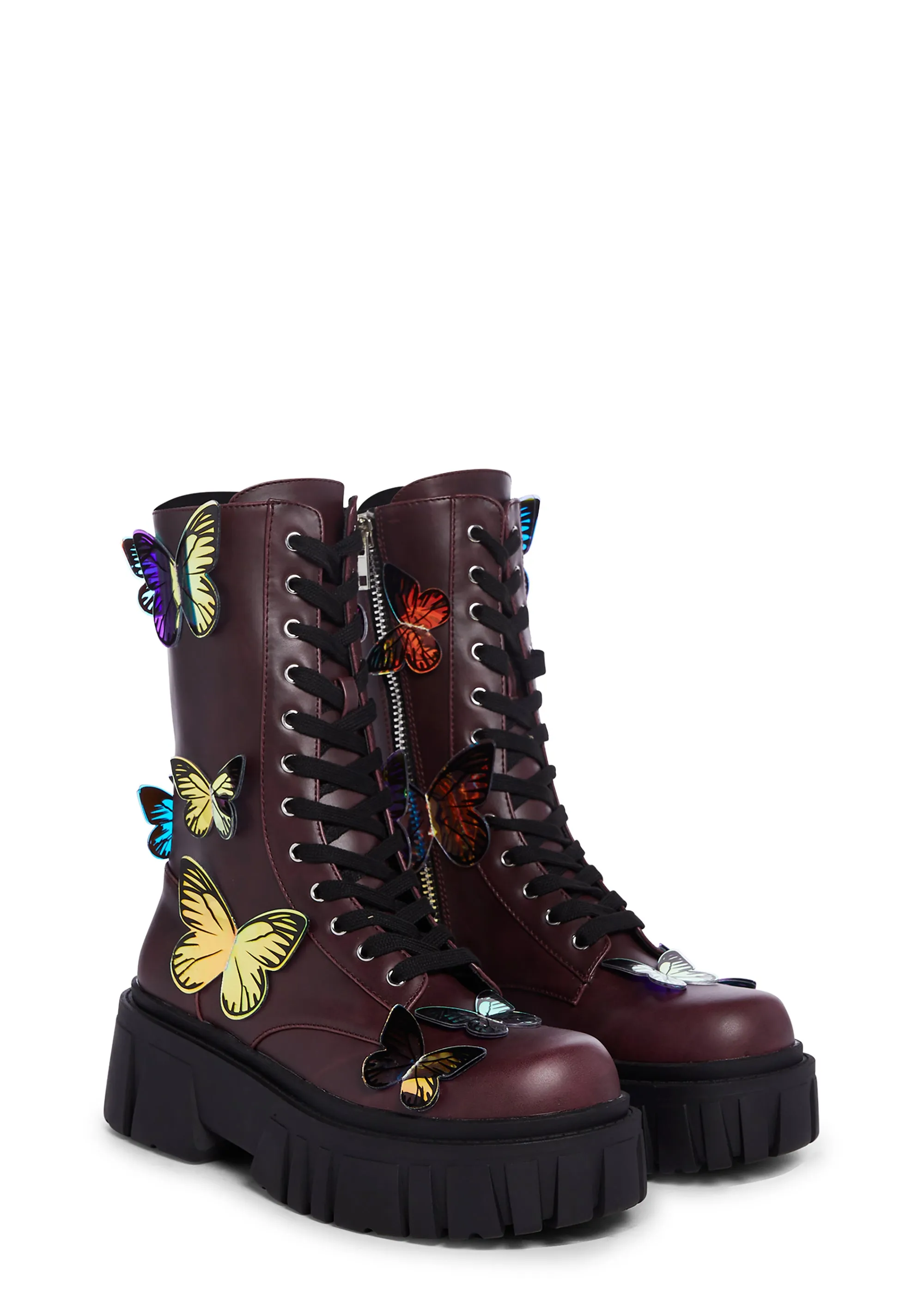 Mauve Endless Dreaming Butterfly Boots