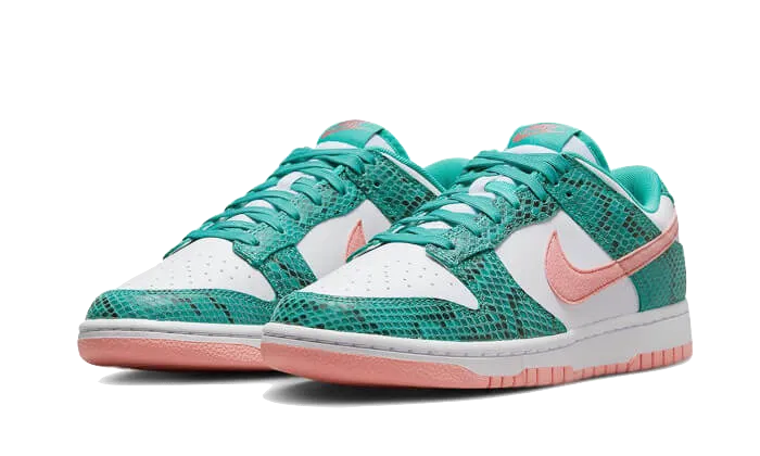 Nike Dunk Low Snakeskin Washed Teal Bleached Coral City Run