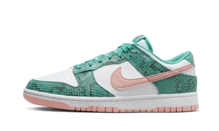 Nike Dunk Low Snakeskin Washed Teal Bleached Coral Any Outfit All Day Comfort Design