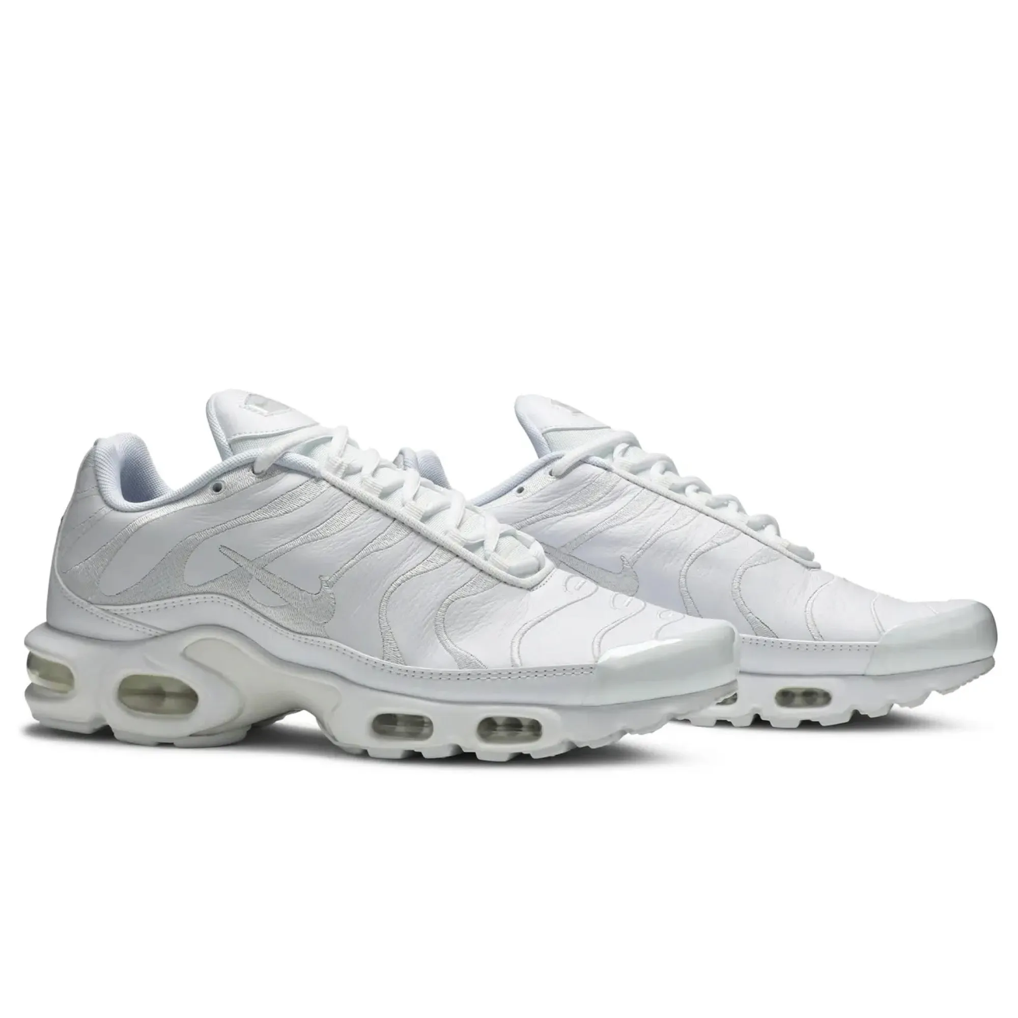 Nike Air Max Plus Triple White Leather Travel-friendly