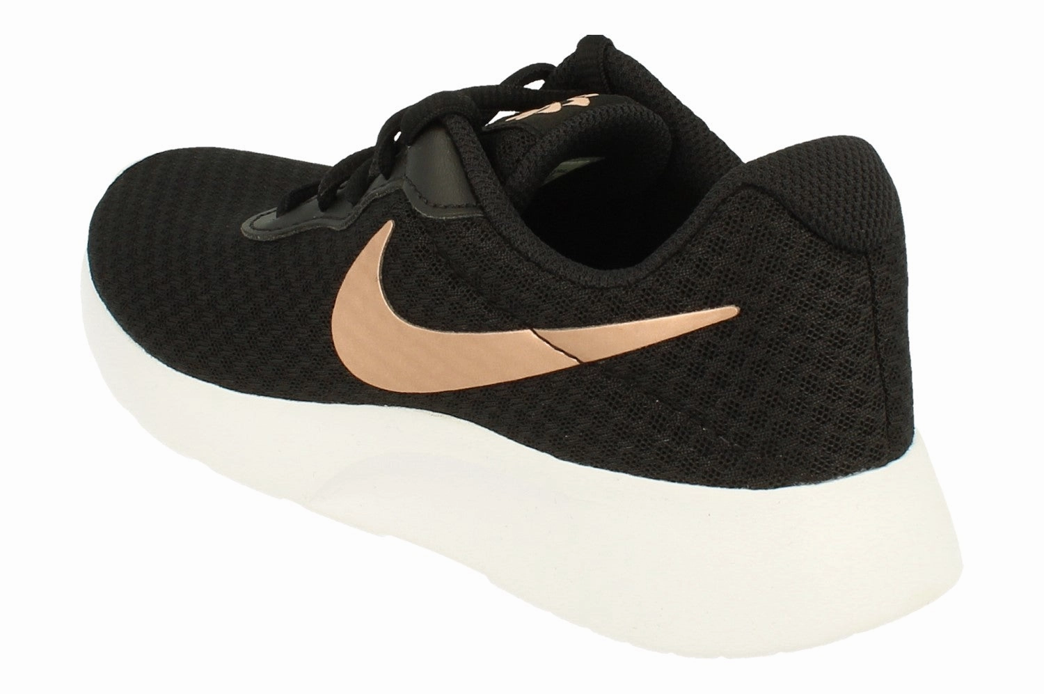 Nike Womens Tanjun Trainers DJ6257 001 running in a road race shoes