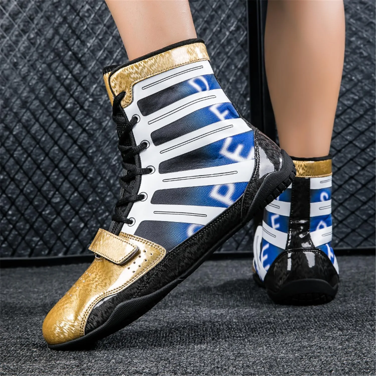 Men's Boxing Shoes Comfortable Breathable Unisex Kickboxing Trainers Mesh Lightweight Casual Wrestling Sports Shoes