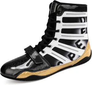 Men's Boxing Shoes Comfortable Breathable Unisex Kickboxing Trainers Mesh Lightweight Casual Wrestling Sports Shoes