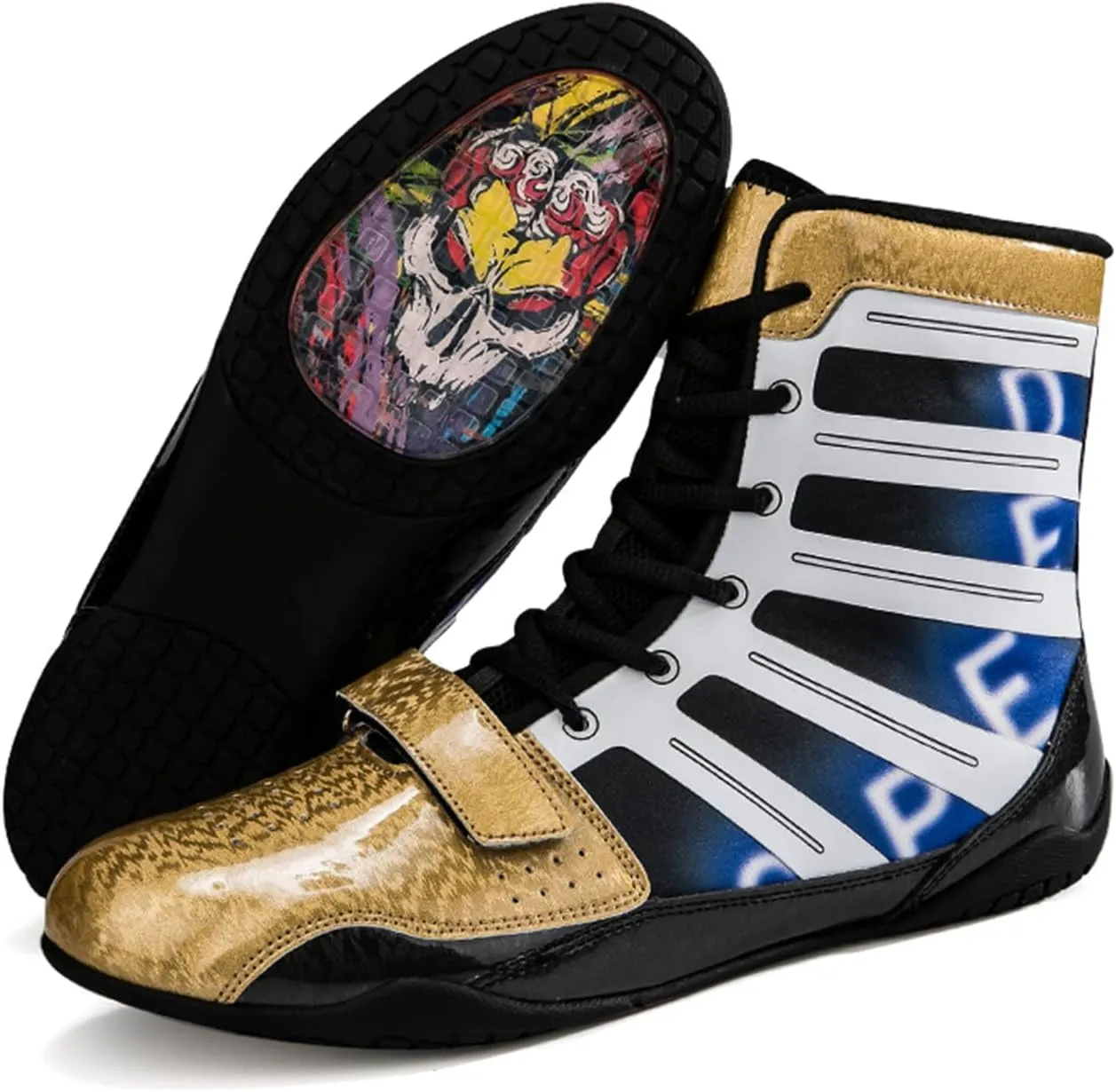 Men's Boxing Shoes Comfortable Breathable Unisex Kickboxing Trainers Mesh Lightweight Casual Wrestling Sports Shoes