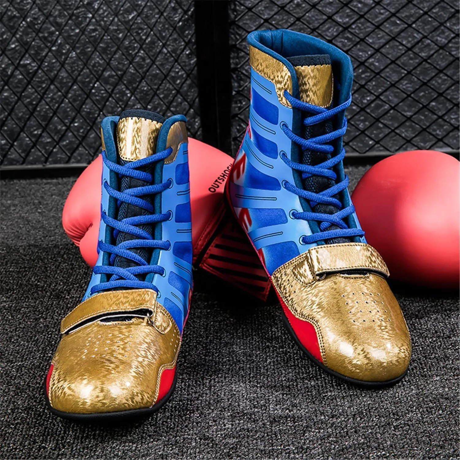 Men's Boxing Shoes Comfortable Breathable Unisex Kickboxing Trainers Mesh Lightweight Casual Wrestling Sports Shoes
