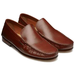 Men’s Brandy Leather Slip-On Moccasins