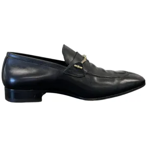 Men's Chain Detail Loafers Black Size EU 42.5 / UK 8.5