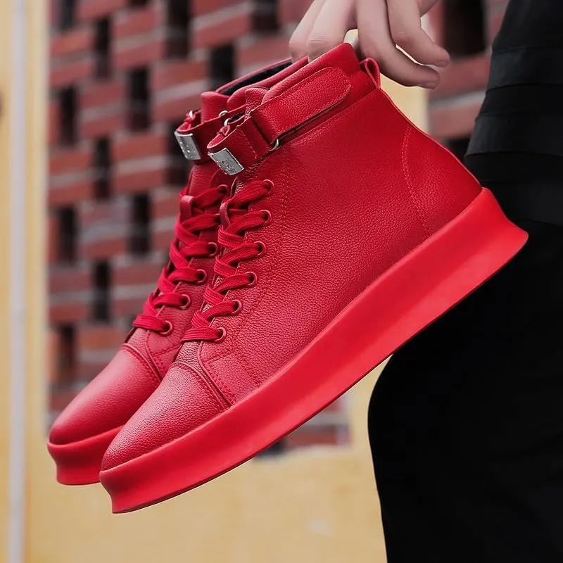Men's Fashion Street Style Skateboard Shoes,high-top Sports Shoes Autumn and Winter.Comfortable Non-Slip Casual Sports Shoes for Men's Outdoor Activities, Men's Footwear