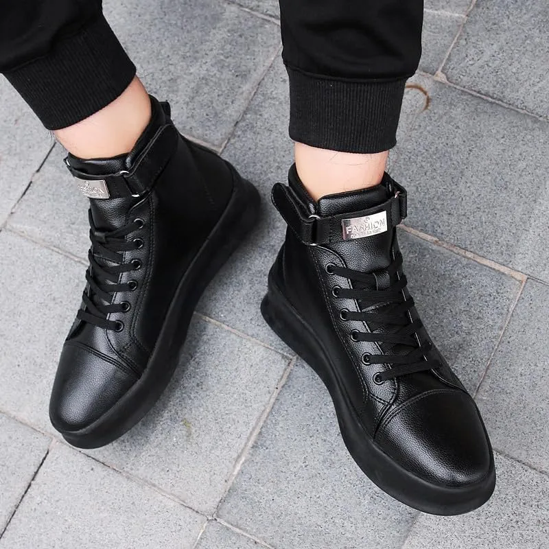 Men's Fashion Street Style Skateboard Shoes,high-top Sports Shoes Autumn and Winter.Comfortable Non-Slip Casual Sports Shoes for Men's Outdoor Activities, Men's Footwear