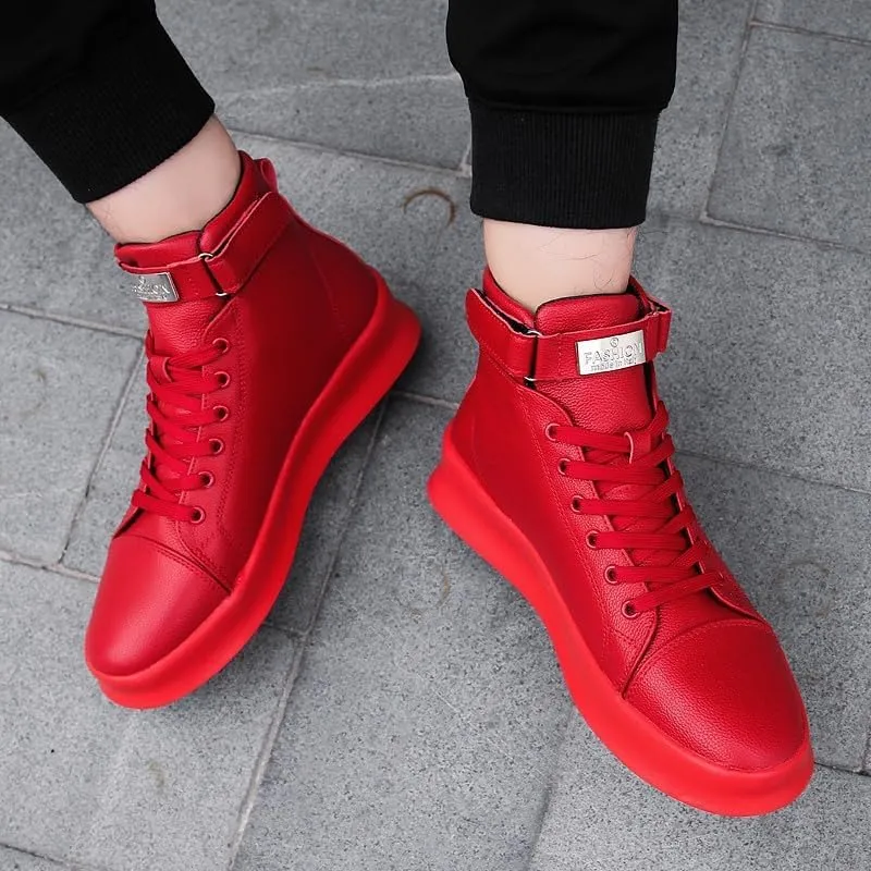Men's Fashion Street Style Skateboard Shoes,high-top Sports Shoes Autumn and Winter.Comfortable Non-Slip Casual Sports Shoes for Men's Outdoor Activities, Men's Footwear