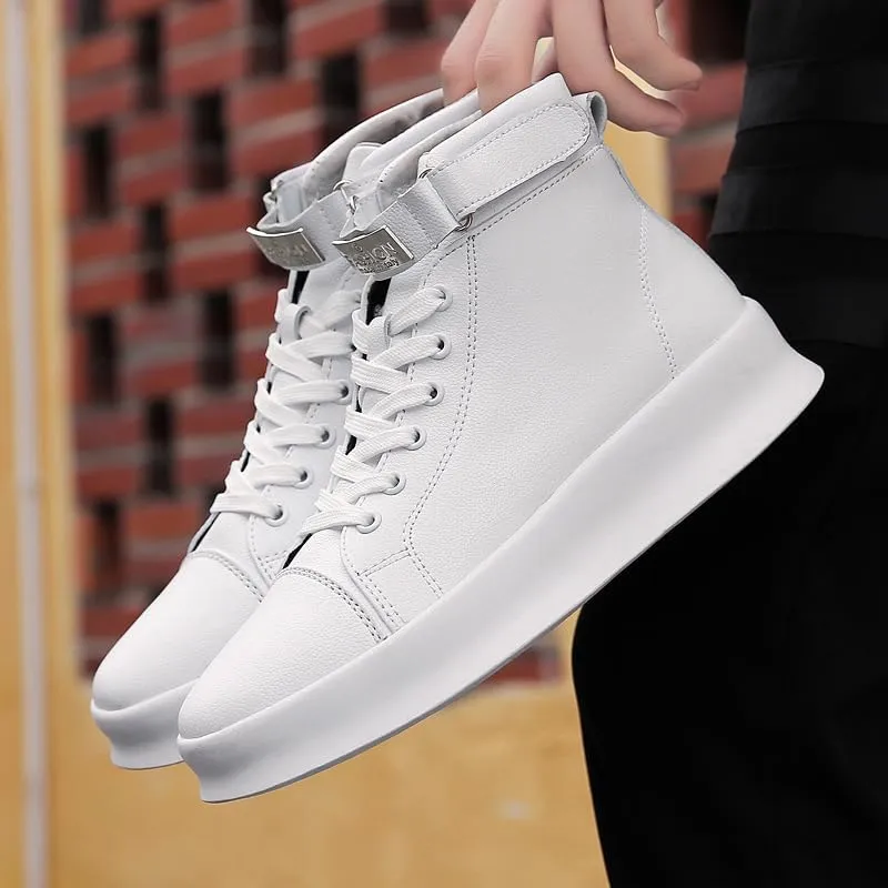 Men's Fashion Street Style Skateboard Shoes,high-top Sports Shoes Autumn and Winter.Comfortable Non-Slip Casual Sports Shoes for Men's Outdoor Activities, Men's Footwear