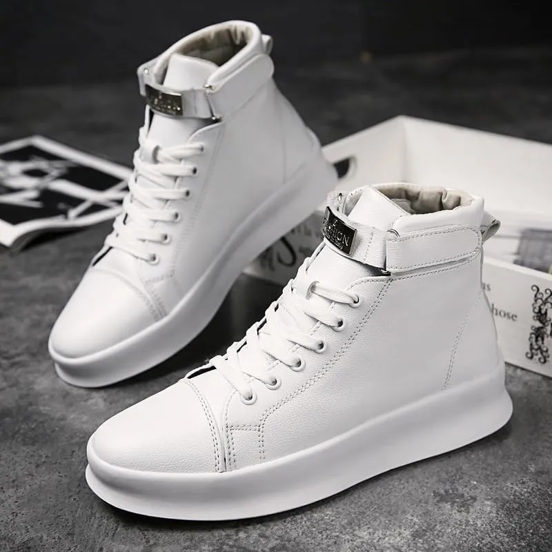 Men's Fashion Street Style Skateboard Shoes,high-top Sports Shoes Autumn and Winter.Comfortable Non-Slip Casual Sports Shoes for Men's Outdoor Activities, Men's Footwear