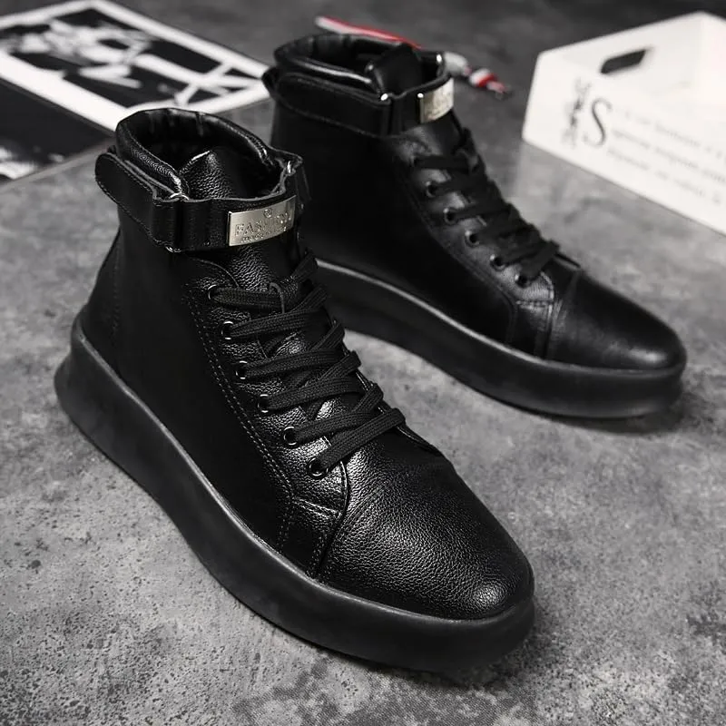 Men's Fashion Street Style Skateboard Shoes,high-top Sports Shoes Autumn and Winter.Comfortable Non-Slip Casual Sports Shoes for Men's Outdoor Activities, Men's Footwear