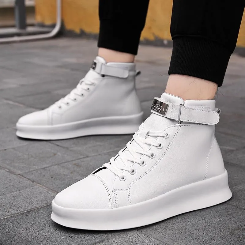 Men's Fashion Street Style Skateboard Shoes,high-top Sports Shoes Autumn and Winter.Comfortable Non-Slip Casual Sports Shoes for Men's Outdoor Activities, Men's Footwear