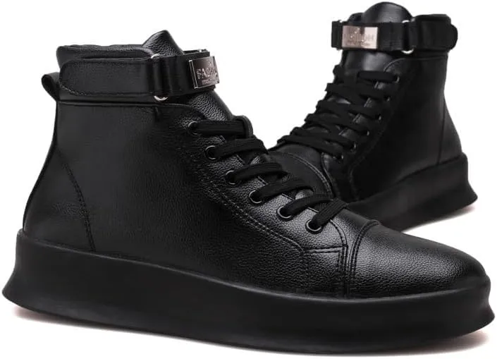 Men's Fashion Street Style Skateboard Shoes,high-top Sports Shoes Autumn and Winter.Comfortable Non-Slip Casual Sports Shoes for Men's Outdoor Activities, Men's Footwear