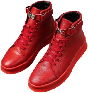 Men's Fashion Street Style Skateboard Shoes,high-top Sports Shoes Autumn and Winter.Comfortable Non-Slip Casual Sports Shoes for Men's Outdoor Activities, Men's Footwear