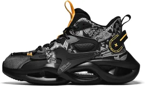 Mens High Top Lace Up Casual Sports Shoes Anti Slip and Wear Resistant Rubber Soles Basketball Shoes High Elasticity Running Shoes Lightweight Carrying Tennis Sports Shoes Breathable Badminton Shoes