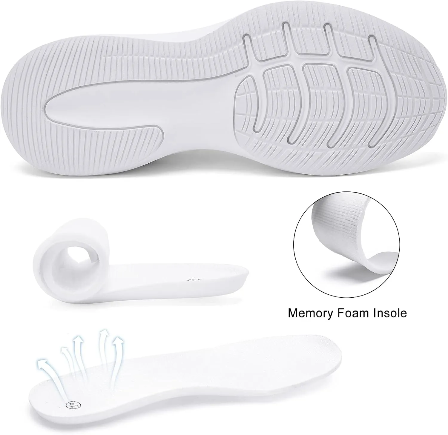 Men's Lightweight Breathable Sneakers - Anti - Slip, Bend - Resistant, Shock - Absorbing & Elastic Training Shoes for Running, Fitness & Casual Daily Wear