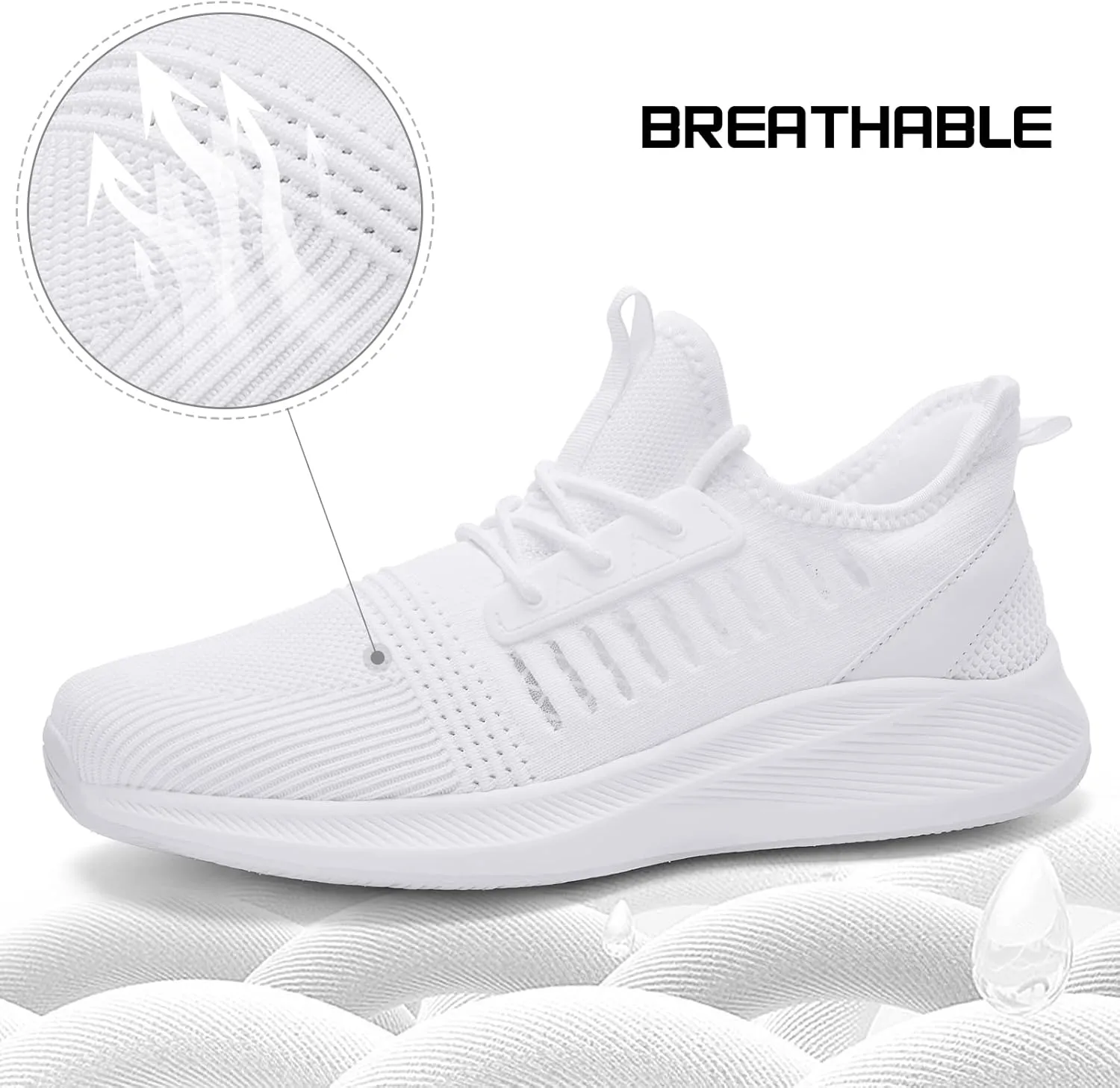 Men's Lightweight Breathable Sneakers - Anti - Slip, Bend - Resistant, Shock - Absorbing & Elastic Training Shoes for Running, Fitness & Casual Daily Wear
