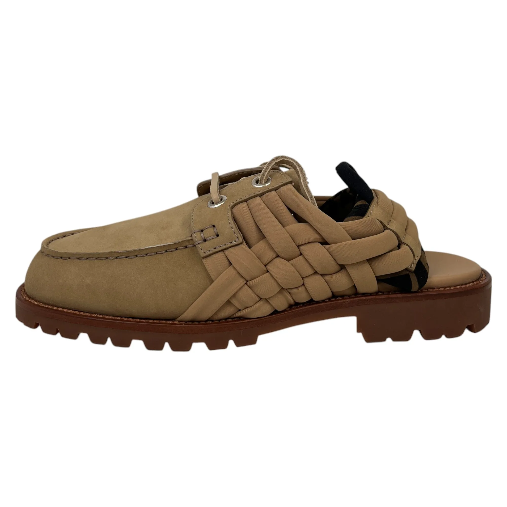 Men's Nubuck Ff Loafers Beige Size EU 41 / UK 7