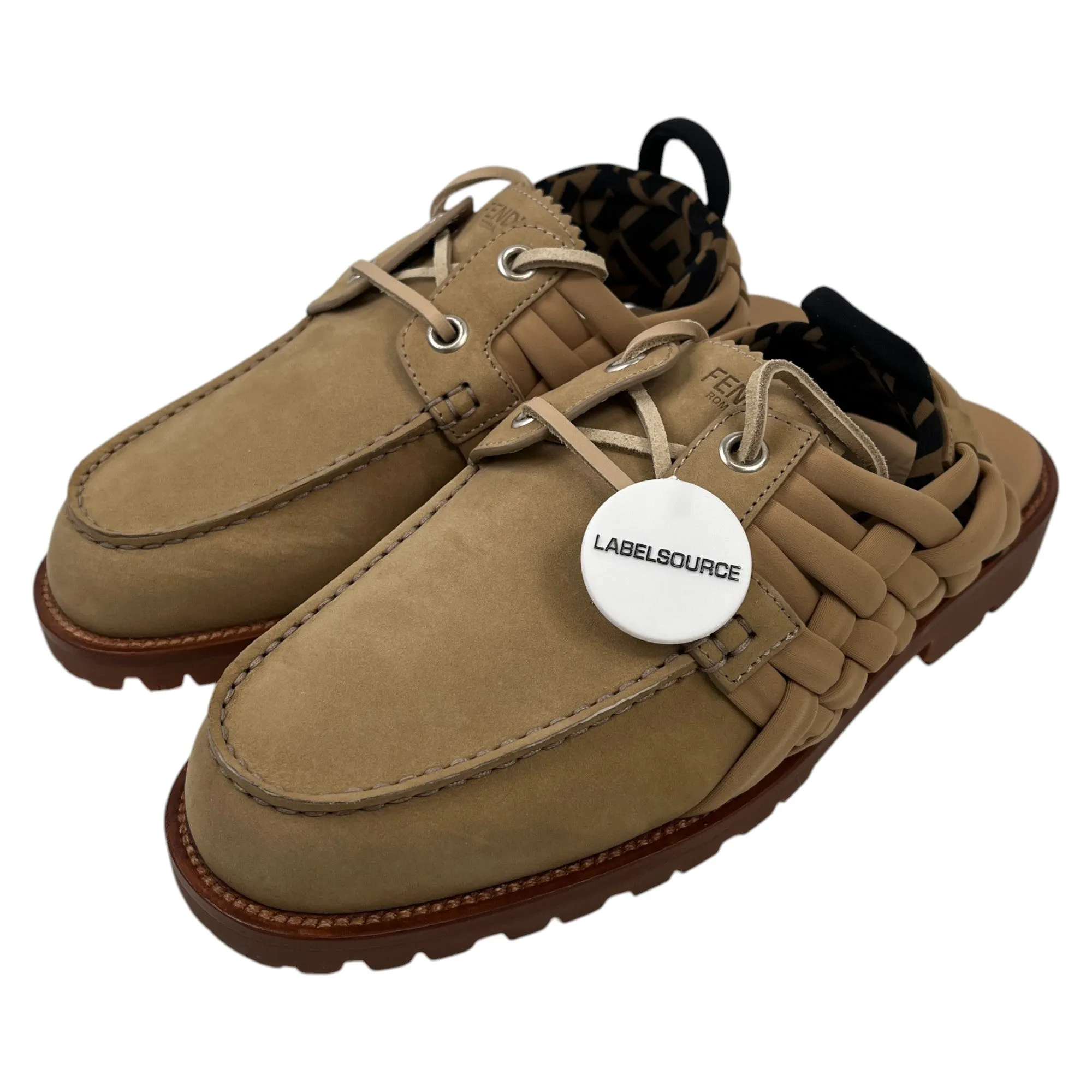 Men's Nubuck Ff Loafers Beige Size EU 41 / UK 7
