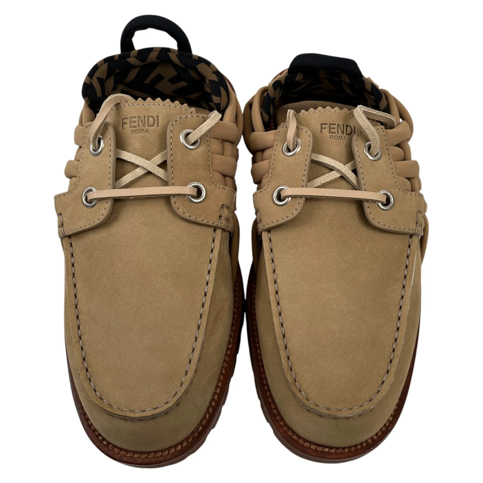 Men's Nubuck Ff Loafers Beige Size EU 41 / UK 7