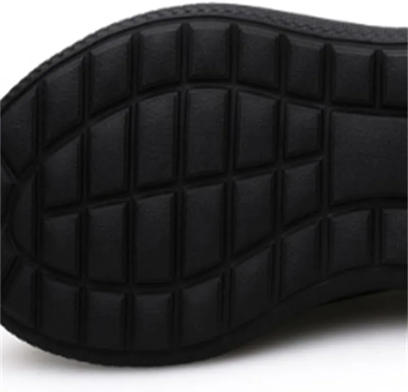 Men's Slip-on Shoes Soft-Soled Round-Toe Casual Shoes Height-Increasing wear-Resistant Low-top Breathable Shock-Absorbing Shoes for Men(D,6.5)