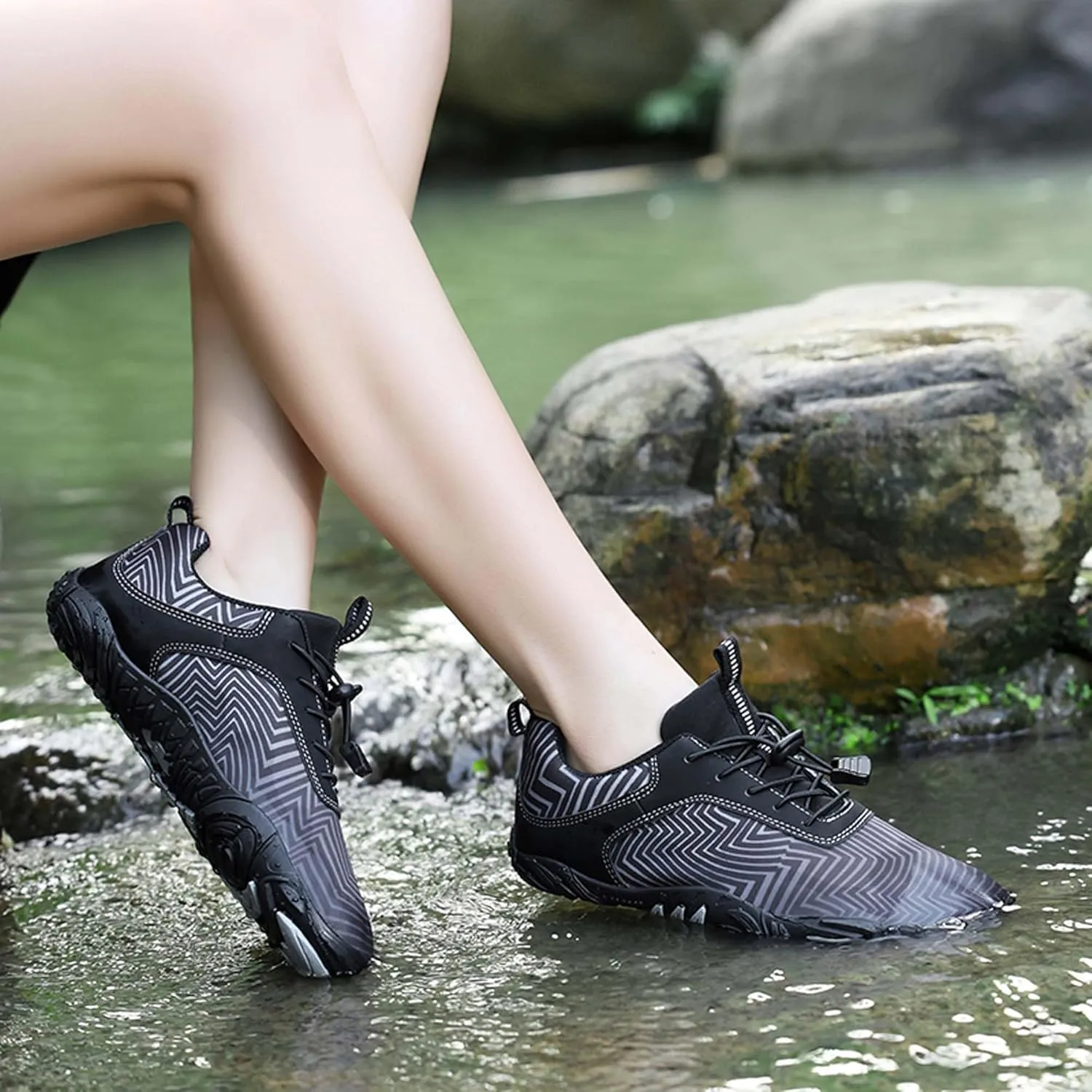 Men's Women's Outdoor Water Sports Shoes Men's Quick Dry Beach Shoes Walking, Fishing, Climbing, Sailing, Hiking, Functional Training Shoes Breathable, Amphibious Sports Shoes