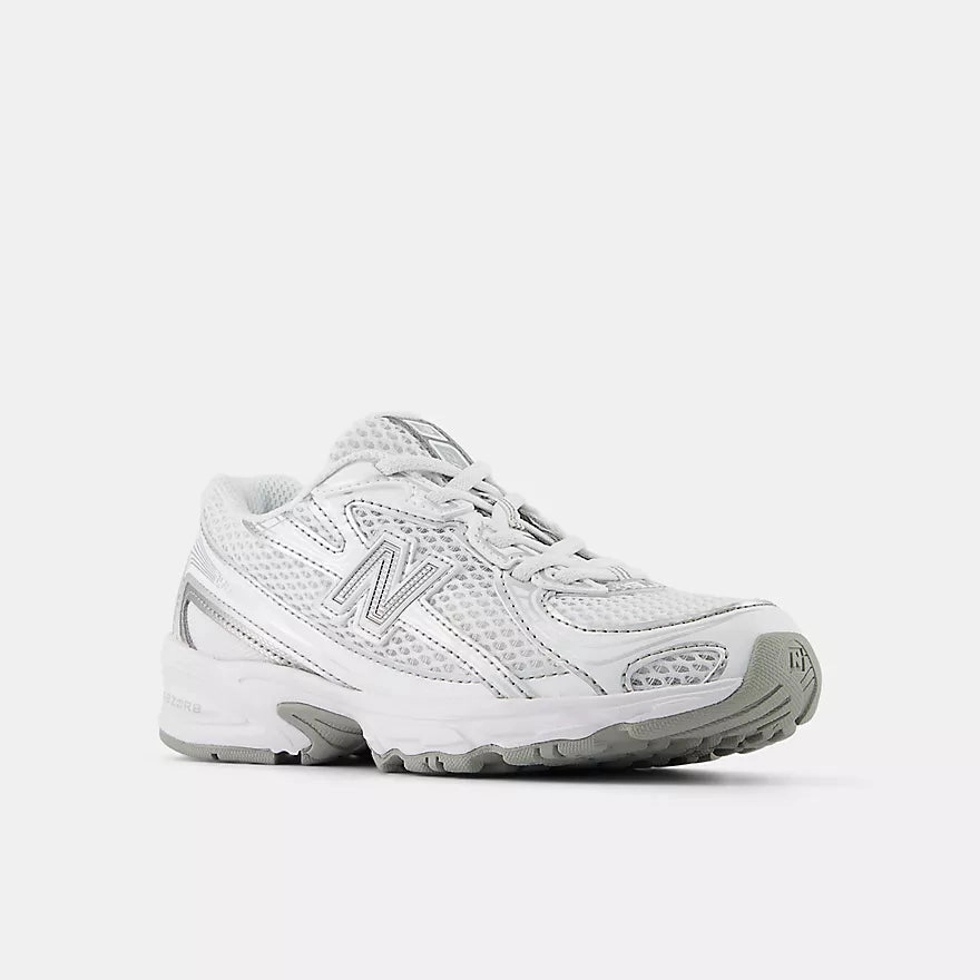 Anti Collision Toe Box Ergonomic Shape New Balance 740 BUNGEE LACE White avec Silver Metalic