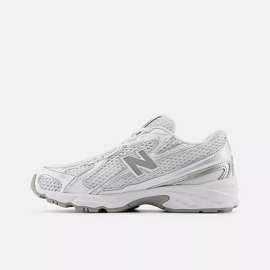 New Balance 740 BUNGEE LACE White avec Silver Metalic Quality