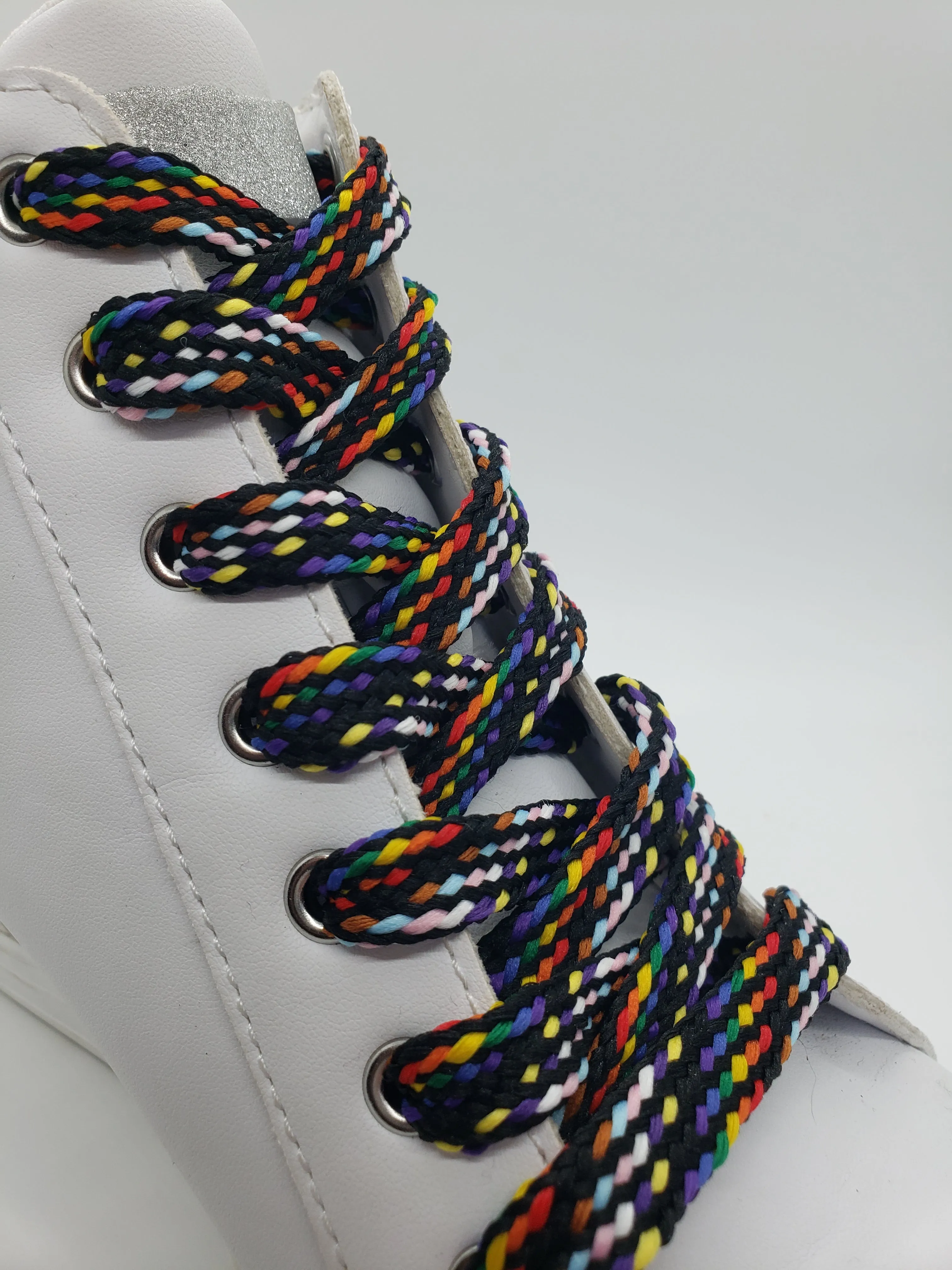 Mid Width Pride Shoelaces - LGBTQ  Flag Colors