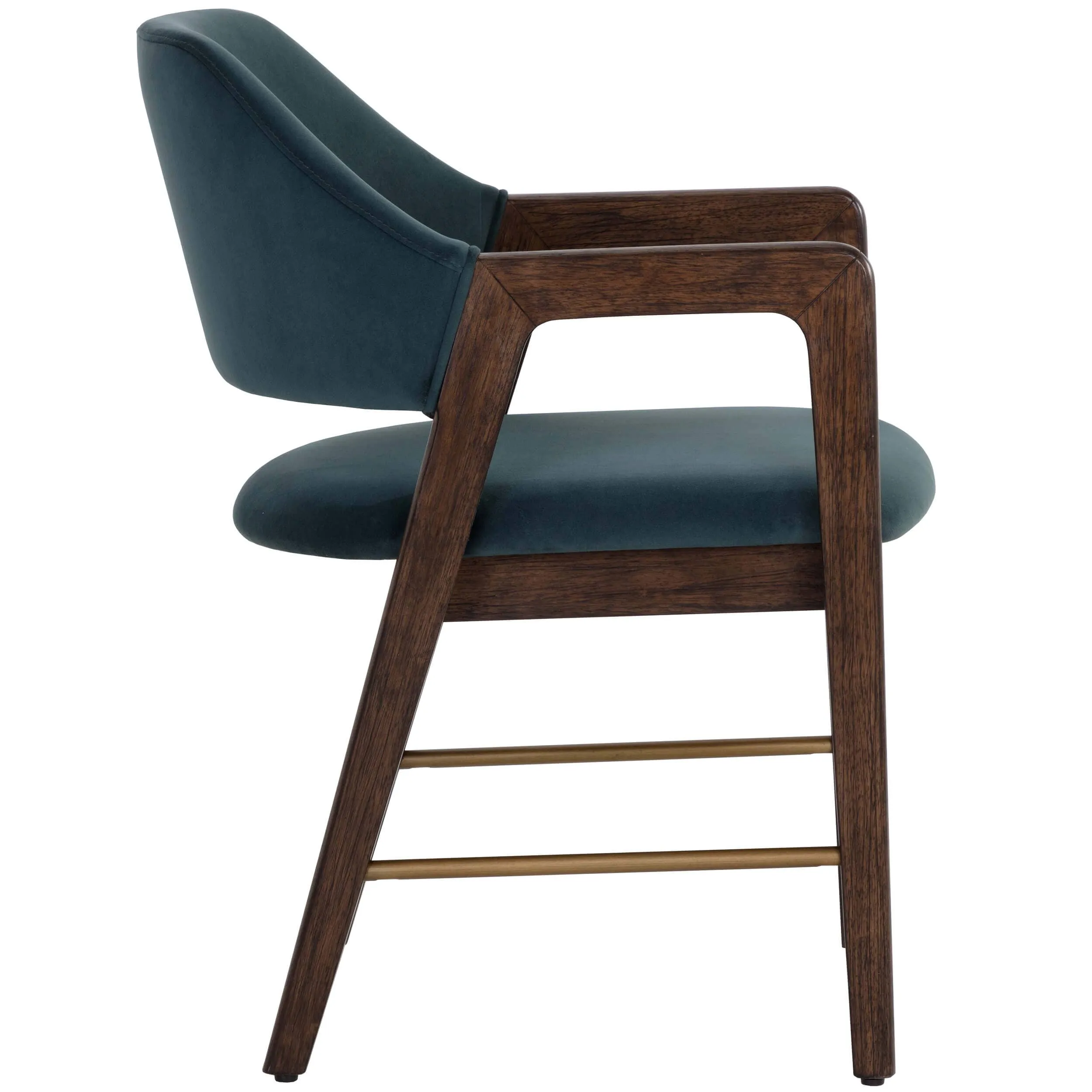 Milton Arm Chair, Meg Dusty Teal/Smoke Acacia, Set of 2