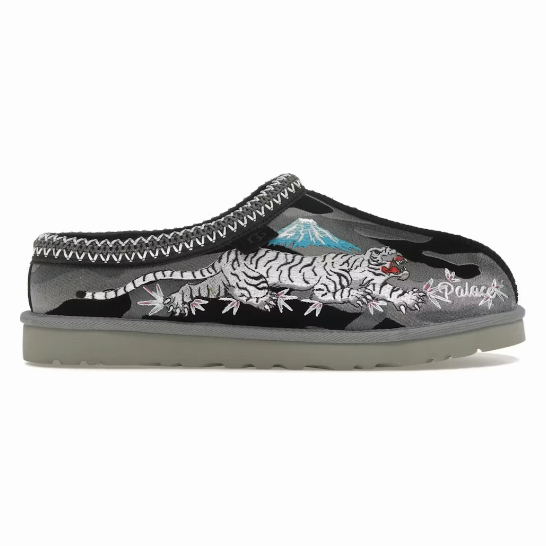 UGG Tasman Slipper Palace Black Camo Tassel Flow Active Day