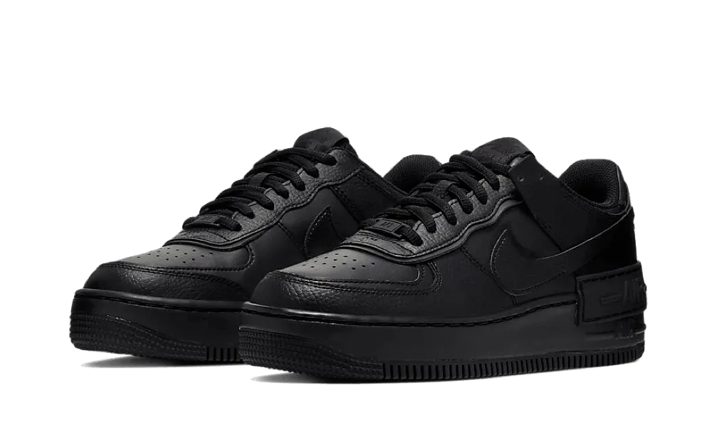 Air Force 1 Shadow Triple Black Breathable Material toe - box - roomy shoes