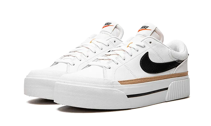 Clean Structure Step By Step Nike Court Legacy Lift White Black