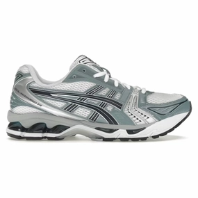 anti - fatigue sole running footgear ASICS Gel-Kayano 14 White Fjord Grey